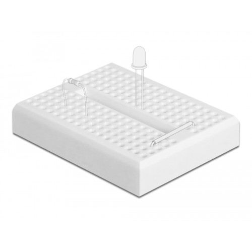 Delock Experimental Mini Breadboard 170 contacts white