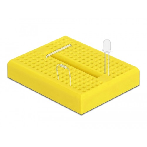 Delock Experimental Mini Breadboard 170 contacts yellow