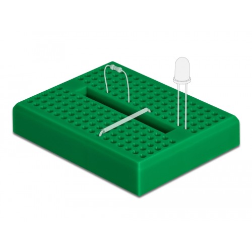 Delock Experimental Mini Breadboard 170 contacts green