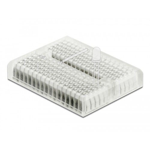Delock Experimental Mini Breadboard 170 contacts transparent