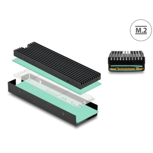 Delock Heat Sink for M.2 SSD 2280 black