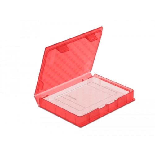 Delock Protection Box for 2.5″ HDD / SSD red