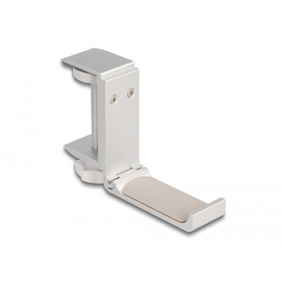 Delock Headphone Holder adjustable for desk mounting aluminium silver