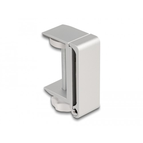 Delock Headphone Holder adjustable for desk mounting aluminium silver