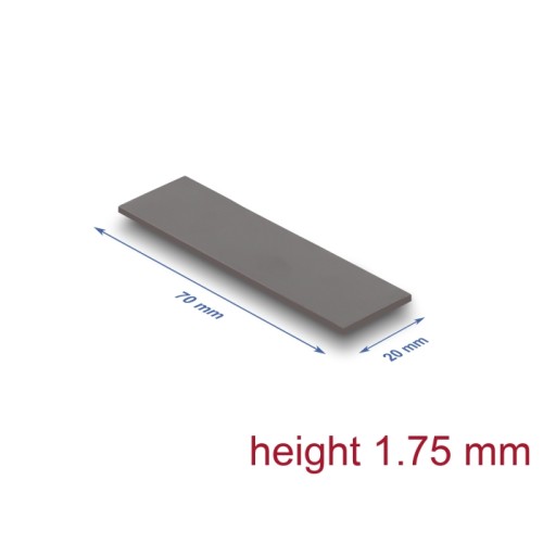 Delock Thermal Conductive Pad 70 x 20 x 1.75 mm for M.2 modules 3.2 W/mK - Low Oil Bleeding