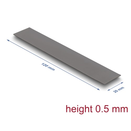 Delock Thermal Conductive Pad 120 x 20 x 0.5 mm for M.2 modules 3.2 W/mK - Low Oil Bleeding