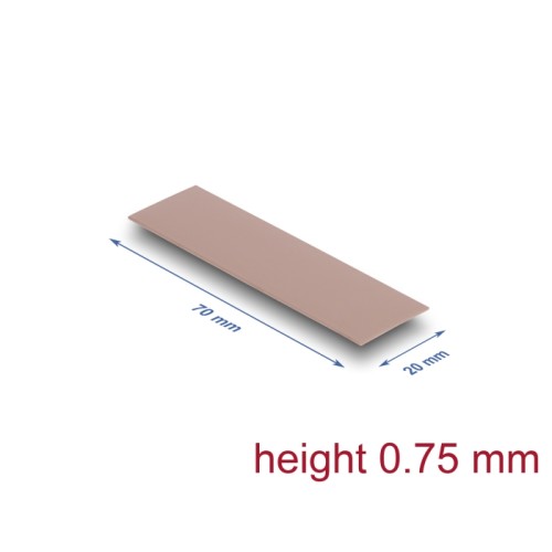 Delock Thermal Conductive Pad 70 x 20 x 0.75 mm for M.2 modules 3.0 W/mK - non-silicone