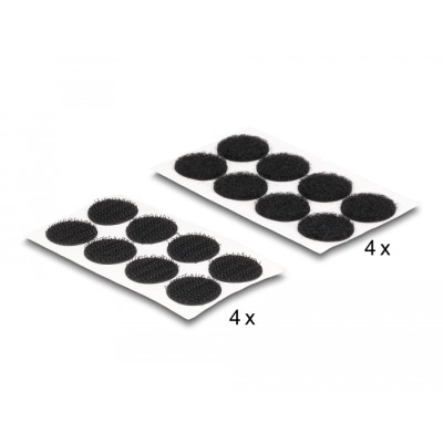Delock Hook-and-loop dots, round, 64 pieces black 2