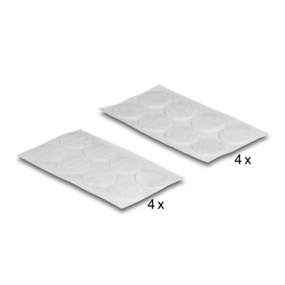 Delock Hook-and-loop dots, round, 64 pieces white 2