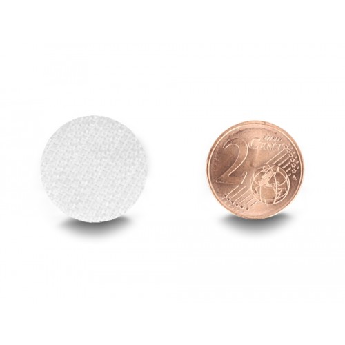 Delock Hook-and-loop dots, round, 64 pieces white