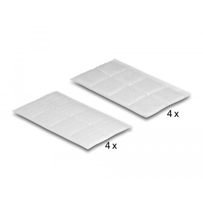 Delock Hook-and-loop dots, square, self-adhesive, 64 pieces white 2