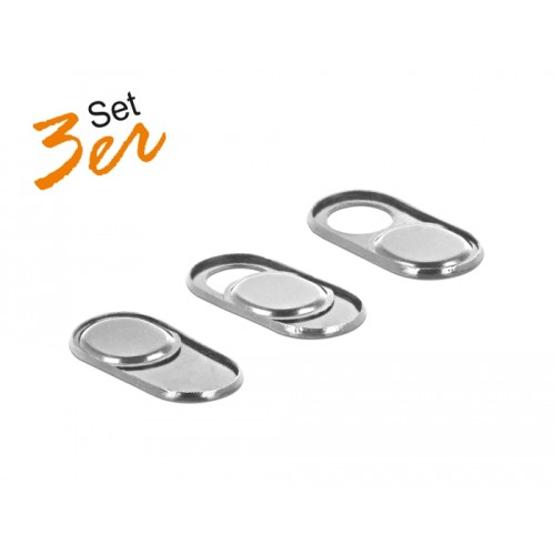 Delock Webcam Cover for Laptop, Tablet and Smartphone 3 pack silver