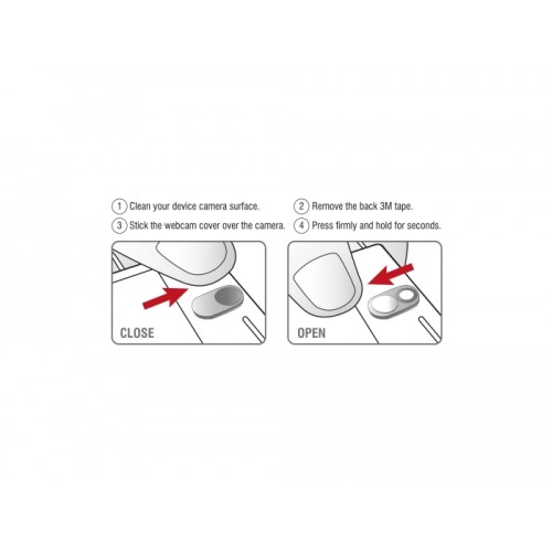 Delock Webcam Cover for Laptop, Tablet and Smartphone 3 pack silver