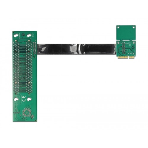 Delock Riser Card Mini PCI Express  2 x PCI with flexible cable 13 cm left insertion