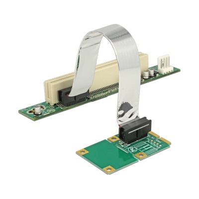 Delock Riser Card Mini PCI Express  1 x PCI with flexible cable 13 cm left insertion