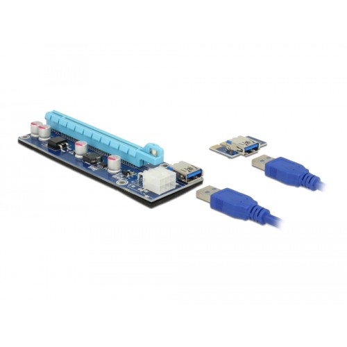 Delock Riser Card PCI Express x1  x16 with 60 cm USB cable