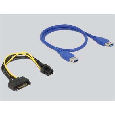 Delock Riser Card PCI Express x1  x16 with 60 cm USB cable 2