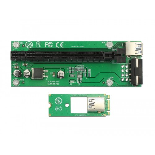 Delock Riser Card M.2 Key B+M > PCI Express x16 with 30 cm USB cable