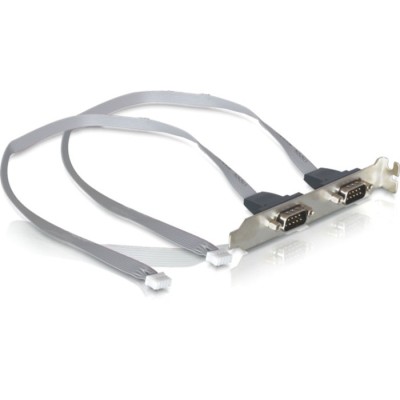 Delock slot bracket 2 x COM port with 2 mm pitch