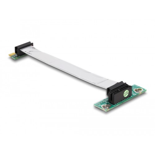 Delock Riser Card PCI Express x1  x1 with flexible cable 13 cm left insertion