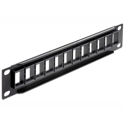 Delock 10″ Keystone Patch Panel 12 Port black 2