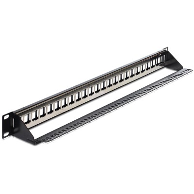 Delock 19″ Keystone Patch Panel 24 Port black 2