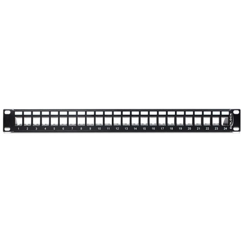 Delock 19″ Keystone Patch Panel 24 Port black