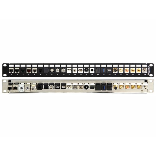 Delock 19″ Keystone Patch Panel 24 Port black