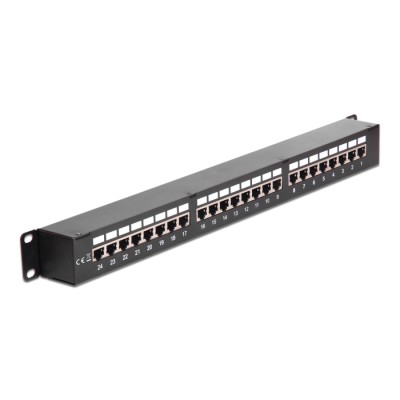 Delock 19″ Coupler Patch Panel 24 Port Cat.6 2
