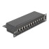 Delock 10″ Patch Panel 12 Port Cat.6 black