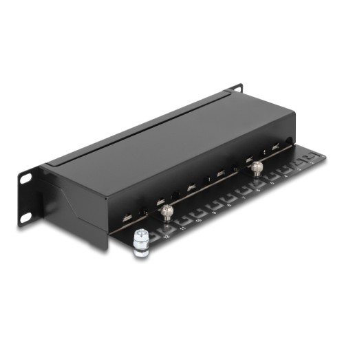 Delock 10″ Patch Panel 12 Port Cat.6 black