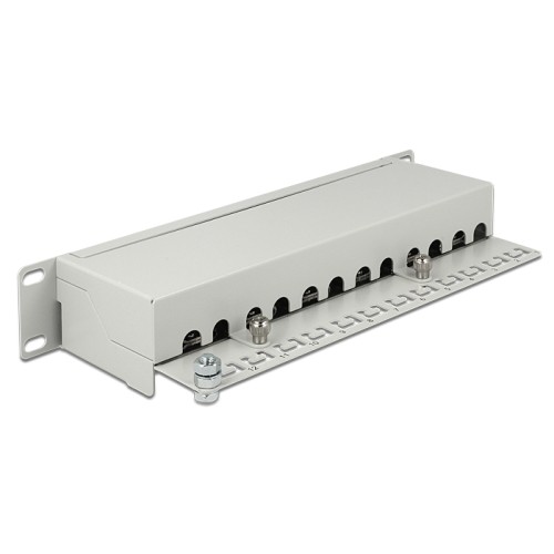 Delock 10″ Patch Panel 12 Port Cat.6 grey