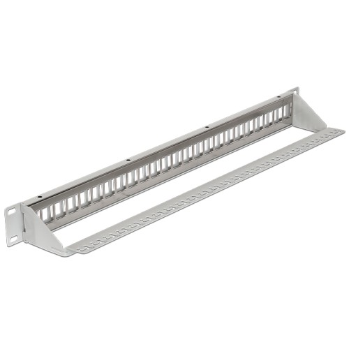 Delock 19″ Keystone Patch Panel 24 Port grey
