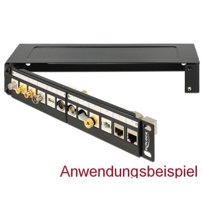 Delock 10″ Wallmount Rack 1 U 2