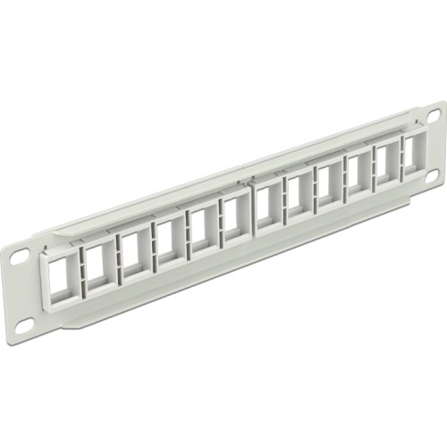 Delock 10″ Keystone Patch Panel 12 Port grey