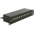 Delock 10″ Patch Panel 12 Port Cat.6A black