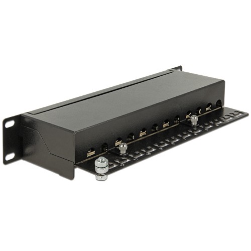 Delock 10″ Patch Panel 12 Port Cat.6A black