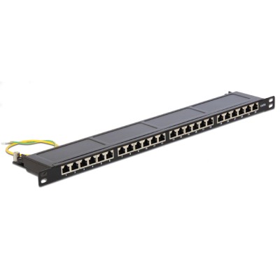 Delock 19″ Patch Panel 24 Port Cat.6 0.5 U black