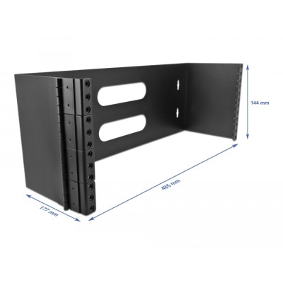 19″ Wall Mount Rack 4U black 2