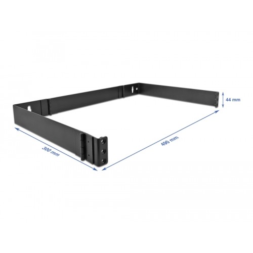 19″ Wall Mount Rack 1U foldable black