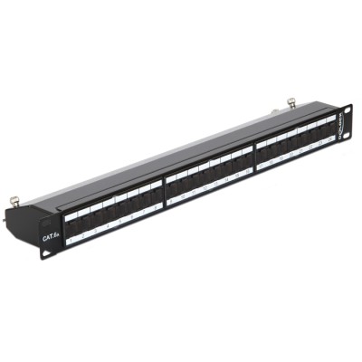 Delock 19″ Patch Panel 24 Port Cat.6A black