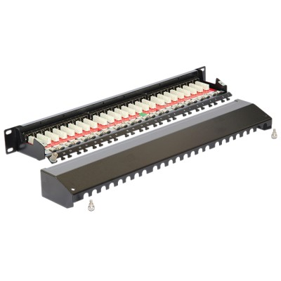 Delock 19″ Patch Panel 24 Port Cat.6A black 2