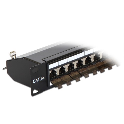 Delock 19″ Patch Panel 24 Port Cat.6A black