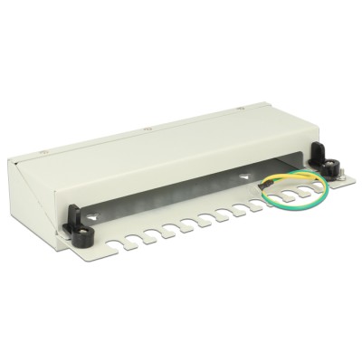 Delock Keystone Desktop Patch Panel 12 Port grey 2