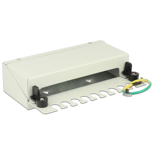 Delock Keystone Desktop Patch Panel 8 Port grey