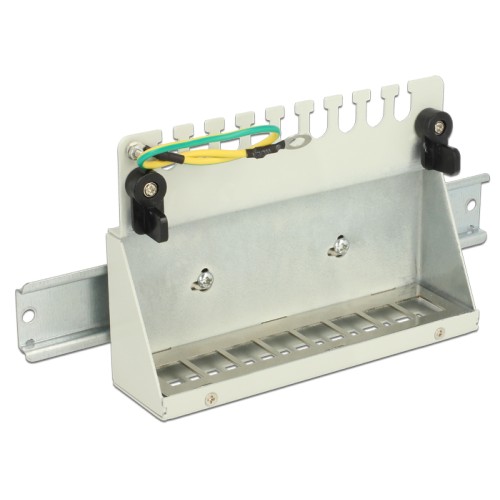 Delock Keystone Desktop Patch Panel 8 Port grey