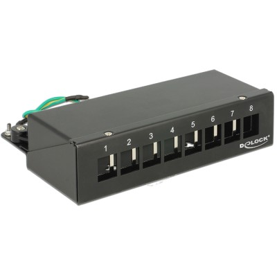 Delock Keystone Desktop Patch Panel 8 Port black