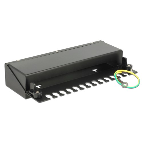Delock Keystone Desktop Patch Panel 12 Port black