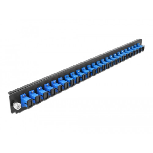 19″ Splice Box Front Panel 24 port SC Simplex blue