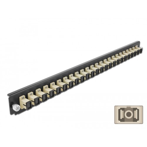 19″ Splice Box Front Panel 24 port SC Simplex beige